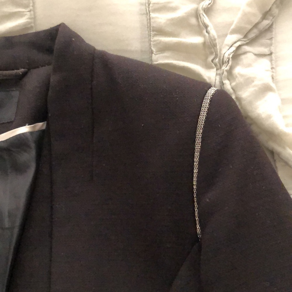 Silver Chain Structured Blazer - image 3